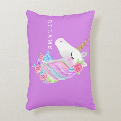 Magical Rainbow Unicorn Pillow Zazzle