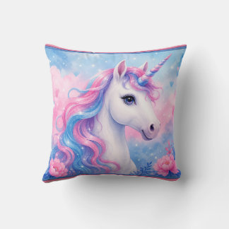 Magical Rainbow Unicorn Pillow for Kids Room or Nu