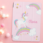 Magical Rainbow Unicorn Pink Personalized iPad Air Cover<br><div class="desc">A cute unicorn pink iPad cover with stars and a rainbow. Personalize with her name to make a fun gift for a girl!</div>