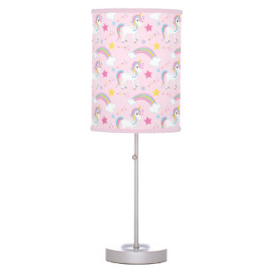 Magical Rainbow Unicorn Pink Table Lamp