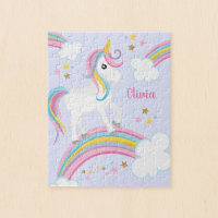 Magical Rainbow Unicorn Purple Personalized Kids