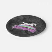 Magical Rainbow Unicorn Retro 80s Paper Plates (Angled)