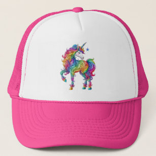 Magical Rainbow Unicorn Trucker Hat