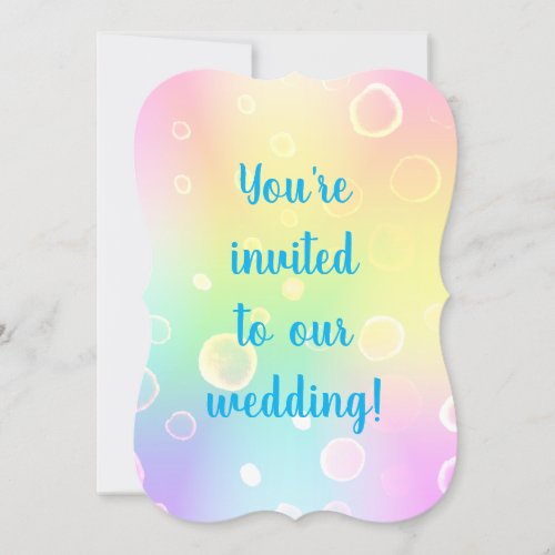 Magical Rainbow Wedding Invitation