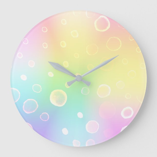 Magical Rainbow Wedding Large Clock (Front)