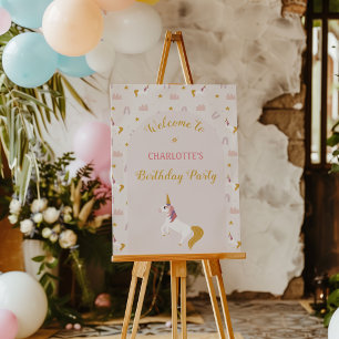 Magical Rainbows Unicorns Welcome Sign