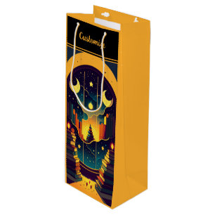 Magical Realm Of Books Black Wine Gift Bag