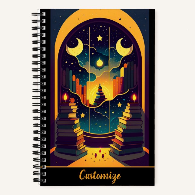 Magical Realm Of Books Custom Notebook (Front)