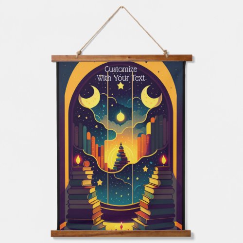 Magical Realm Of Books Hanging Tapestry