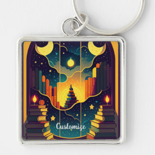 Magical Realm Of Books Keychain