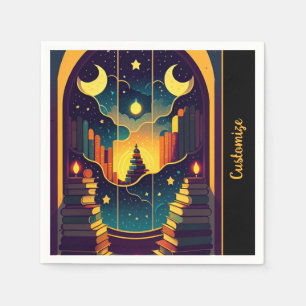 Magical Realm Of Books Napkins