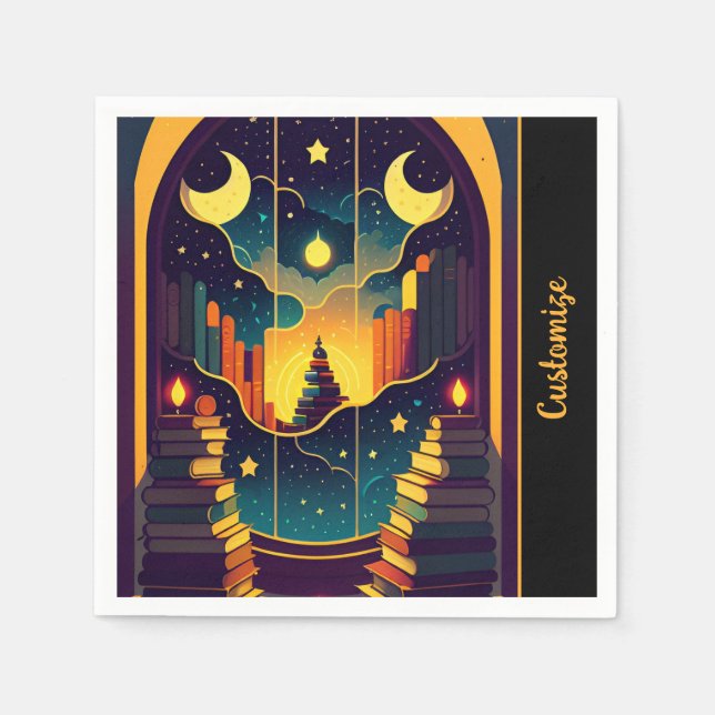 Magical Realm Of Books Napkins (Front)