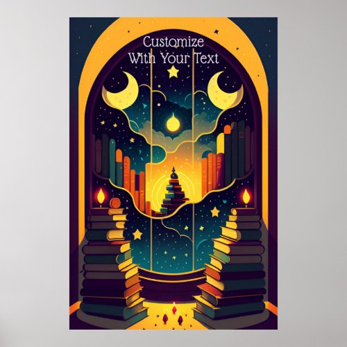 Magical Realm Of Books Poster