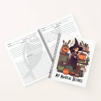 Magical Recipes Kitchen Witch Cookbook Notebook