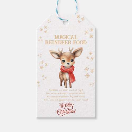 Magical Reindeer Food Favor Tag Christmas Eve Gift