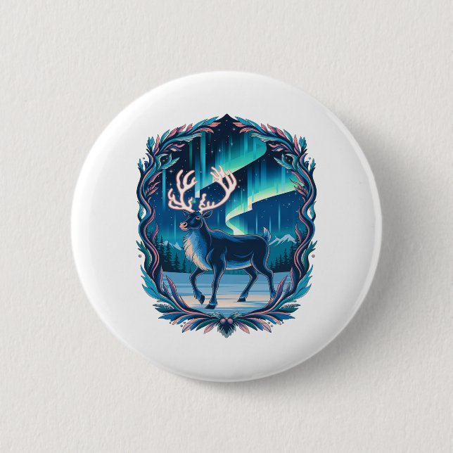 Magical Reindeer Glow Button (Front)