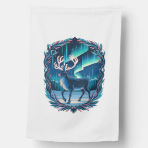 Magical Reindeer Glow House Flag