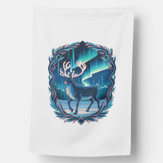 Magical Reindeer Glow House Flag (Front)