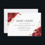 Magical Romantic Red Roses Gold Floral Wedding Save The Date<br><div class="desc">Magical Romantic Red Roses Gold Floral Wedding Save the Date or Change the Date

See matching invitation and collection</div>