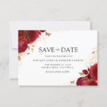 Magical Romantic Red Roses Gold Floral Wedding Save The Date<br><div class="desc">Magical Romantic Red Roses Gold Floral Wedding Save the Date or Change the Date

See matching invitation and collection</div>