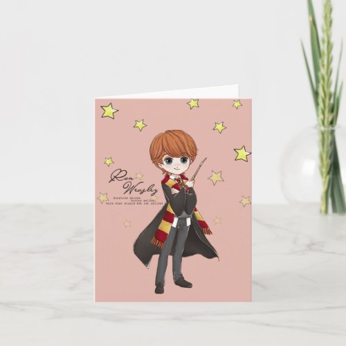 Magical Ron Weasley Watercolor Note Card