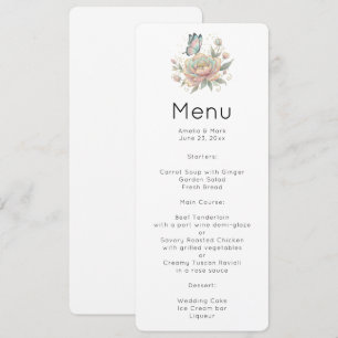 Magical Rose and Butterfly Pastel Colors Invitation