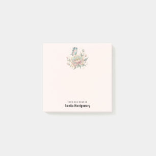 Magical Rose and Butterfly Pastel Colors Post-it Notes
