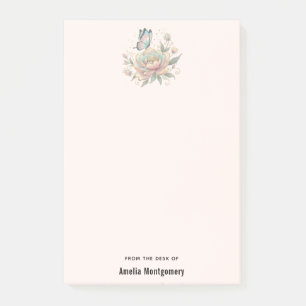 Magical Rose and Butterfly Pastel Colors Post-it Notes