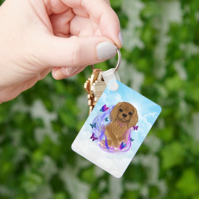 Magical Ruby Cavalier King Charles Spaniel  Keychain (Hand)