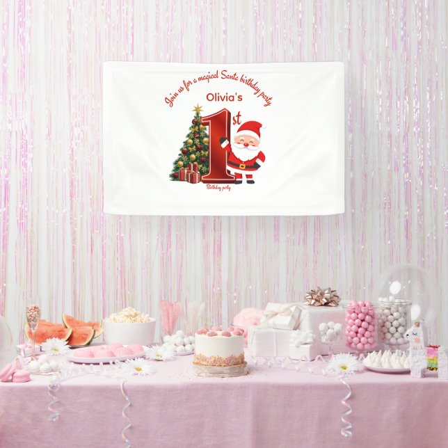 Magical Santa Birthday Design for Kids Banner (Party)