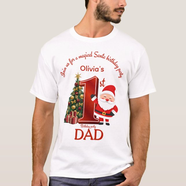 Magical Santa Birthday Design for Kids T-Shirt (Front)