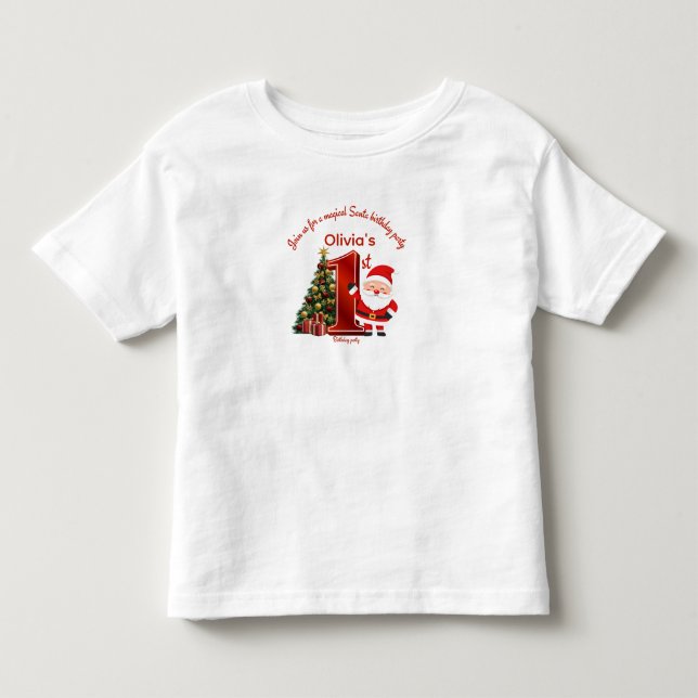 Magical Santa Birthday Design for Kids Toddler T-shirt (Front)