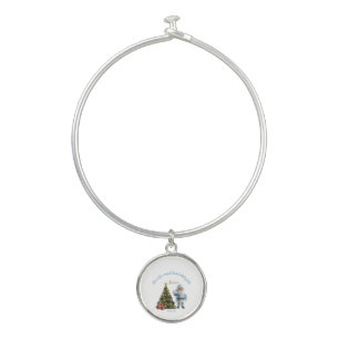 Magical Santa Birthday Invitation Bangle Bracelet