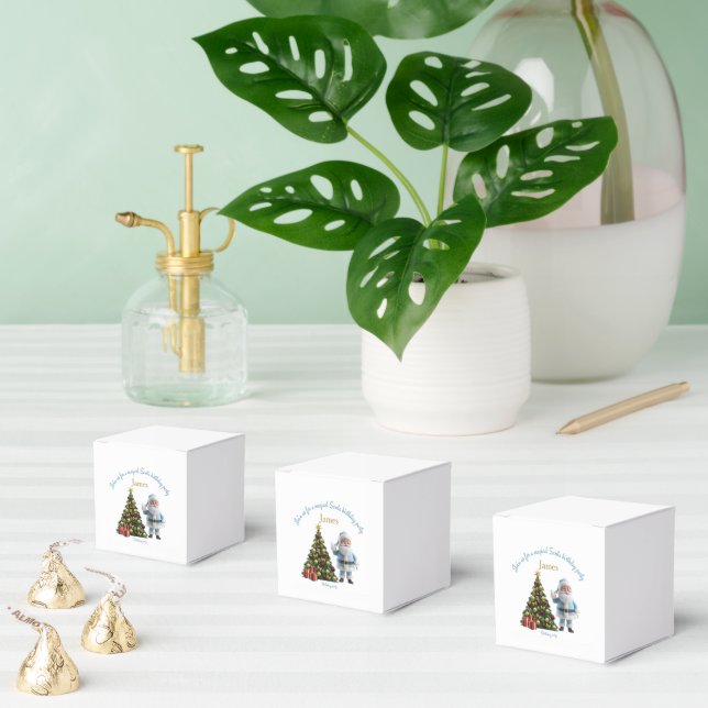 Magical Santa Birthday Invitation  Favor Boxes (Multiple)