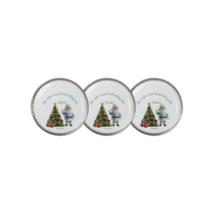 Magical Santa Birthday Invitation  Golf Ball Marker