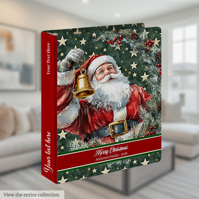 Magical Santa Claus Watercolor Christmas Book 3 Ring Binder (Magical Santa Claus Watercolor Christmas Book)