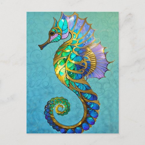 Magical Seahorse postcard