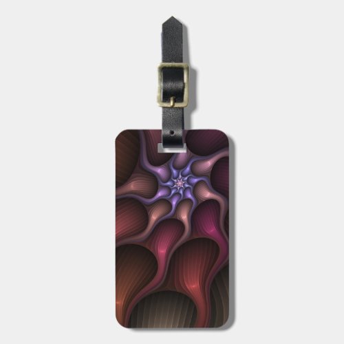 Magical Shiny Abstract Colorful Fractal Own Name Luggage Tag