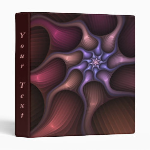 Magical Shiny Abstract Colorful Fractal Own Text 3 Ring Binder