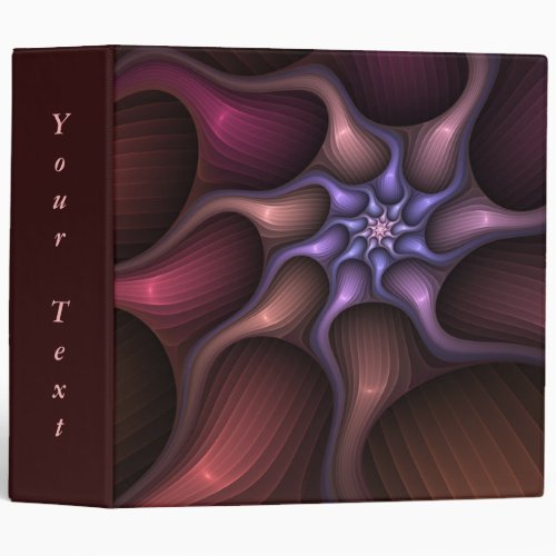 Magical Shiny Abstract Colorful Fractal Own Text 3 Ring Binder