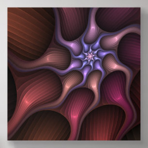 Magical Shiny Abstract Striped Colorful Fractal Acrylic Photo Tile
