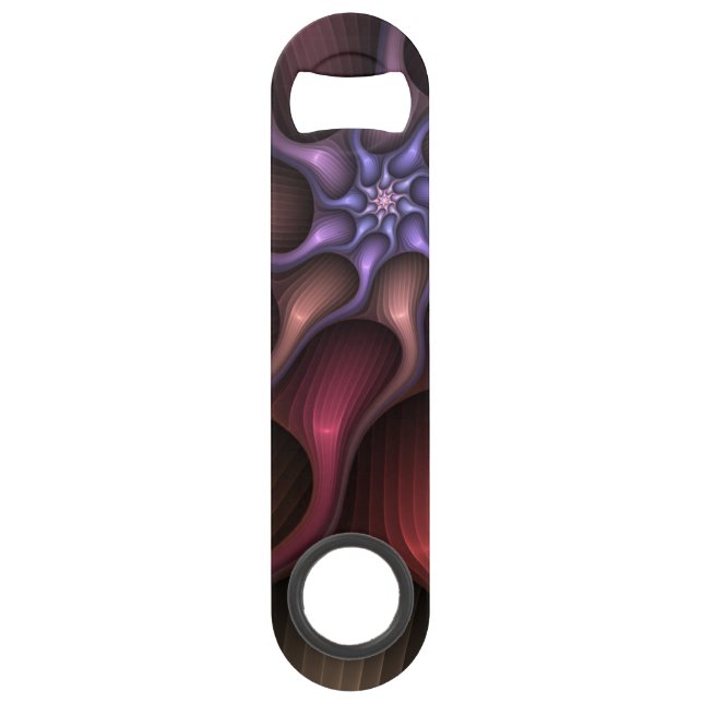 Magical Shiny Abstract Striped Colorful Fractal Bar Key (Back)