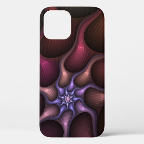 Magical Shiny Abstract Striped Colorful Fractal iPhone 12 Case
