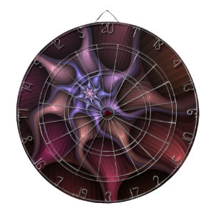 Magical Shiny Abstract Striped Colorful Fractal Dart Board
