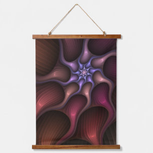 Magical Shiny Abstract Striped Colorful Fractal Hanging Tapestry