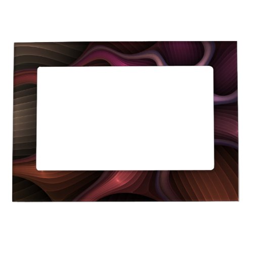 Magical Shiny Abstract Striped Colorful Fractal Magnetic Frame