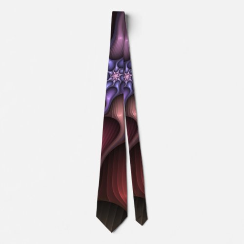 Magical Shiny Abstract Striped Colorful Fractal Neck Tie