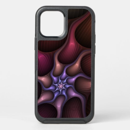 Magical Shiny Abstract Striped Colorful Fractal OtterBox Symmetry iPhone 12 Case