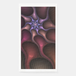 Magical Shiny Abstract Striped Colorful Fractal Paper Guest Towels