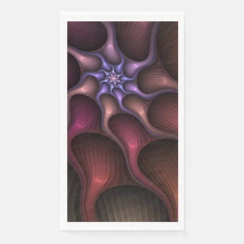 Magical Shiny Abstract Striped Colorful Fractal Paper Guest Towels